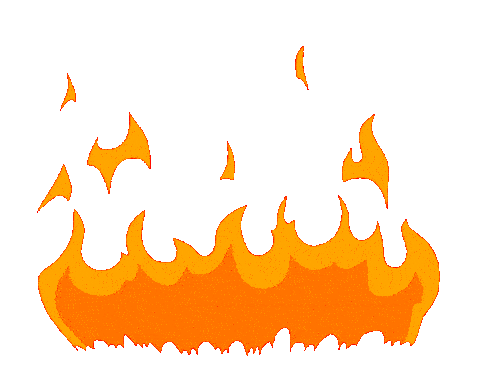 Burning fire orange