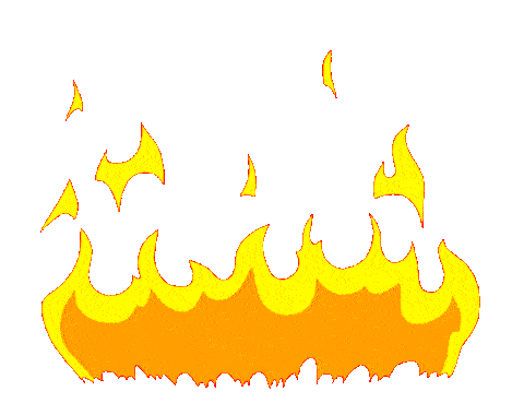 Burning fire yellow